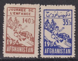 1956 Afghanistan Child Welfare complete set MLH Sc# B7 B8 CV: $3.15 Stk #1