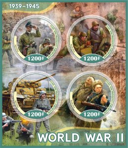 Stamps.  World War II  2018 1+1 sheets perforated