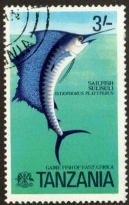 Tanzania 68 - Cto - 3sh Sportfishing / Sailfish (1977) (cv $1.25)