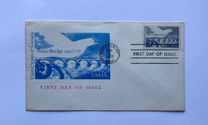 USA FDC , PEACE BRIDGE 1927-1977  BUFFALO , NY  