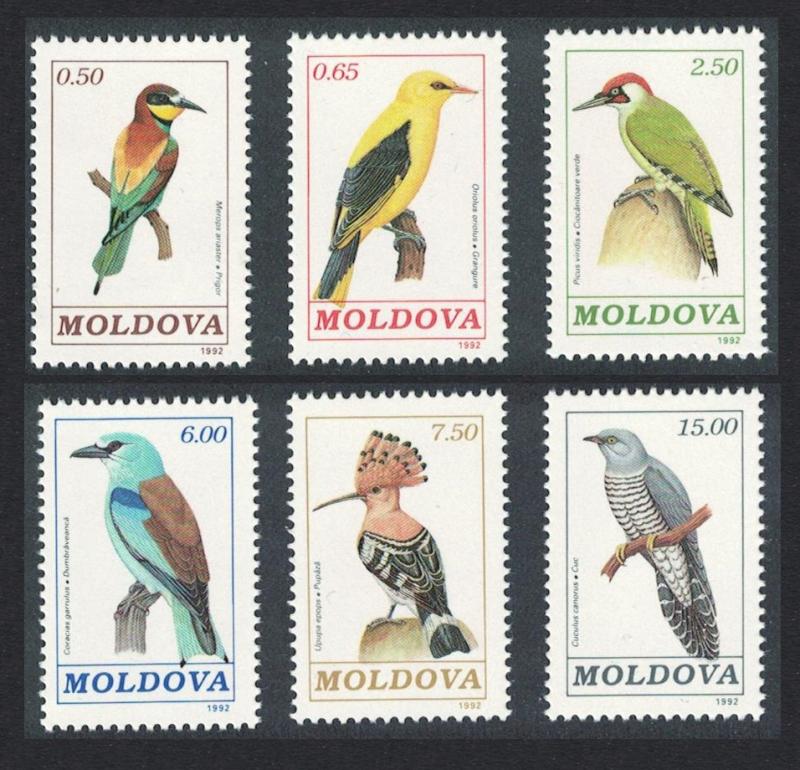 Moldova Birds 6v issue 1992 SG#19-24 SC#31-36 MI#14-19