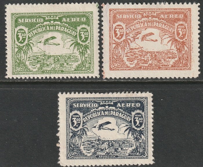 Paraguay 1939 Sc C110-12 air post set MH