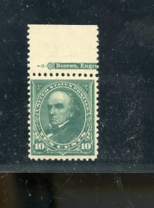 UNITED STATES  10c SCOTT #273 F/VF MARGIN COPY FULL OG MINT NEVER HINGED 