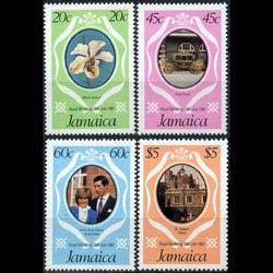 JAMAICA 1981 - Scott# 500-3 Royal Wedding Set of 4 NH