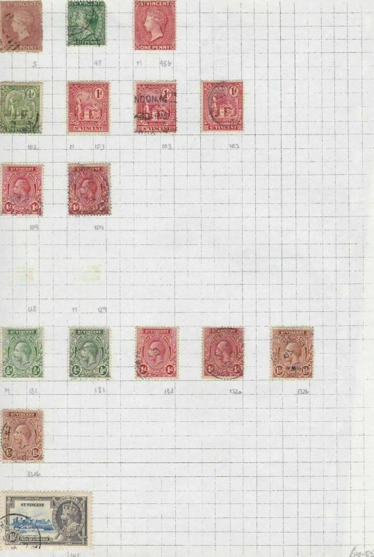 st vincent stamps page ref 17296