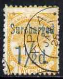 Samoa 1894-1900 Surcharged 1.5d on 2d orange-yellow used ...