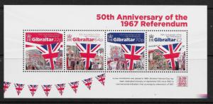 GIBRALTAR SGMS1753 2017 REFERENDUM ANNIVERSARY MNH 