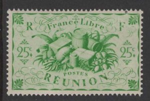 France-Reunion # 226 Produce   25c  (1)  Unused