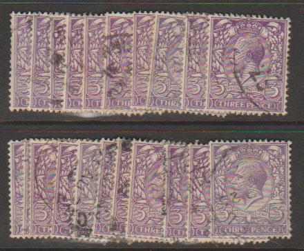 GB George V SG 423 Used -  selection of 20+ for shade study - see details