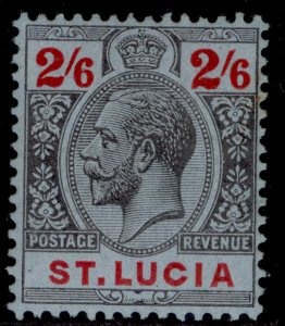 ST. LUCIA GV SG87, 2s 6d black & red/blue, LH MINT. Cat £30.