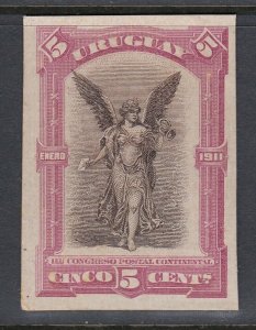 Uruguay 1911 5c Postal Congress Colour Trial Plate Proof. Scott 196 var