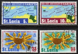 St. Lucia Sc #249-252 Used