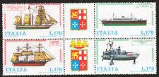 Italy 1977 Block Ship Sailboat Fleet Military Flag Stamps MNH Scott 1273-1276