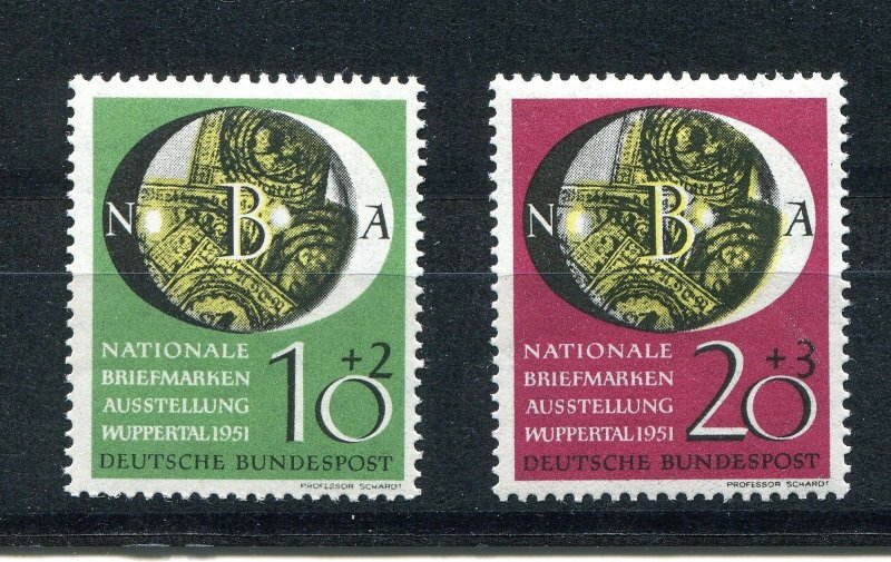 GERMANY FEDERAL REPUBLIC 1951 NATIONAL STAMP EXHIBITION B318-B319 PERFECT MNH