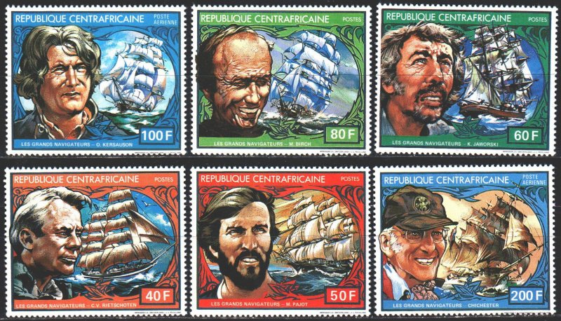 Central African Republic. 1981. 767-72. Sailboats, captains. MNH.
