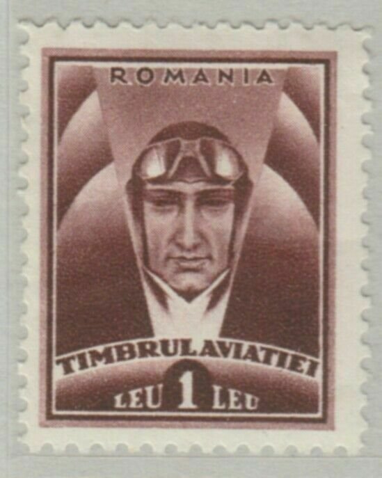 1932 Romania Postal Tax Timbrul Aviatiei Aviator 1L MH* A18P26F772-