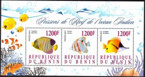 Benin 2015 Fishes Sheet MNH Cinderella !