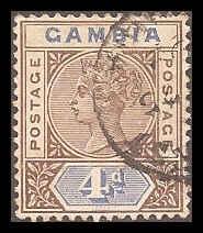 Gambia 25 Used VF HR