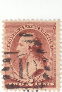 Scott # 210 - 2c Red Brown - Fancy Cancel- 10 -  Used