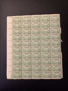 1936 SCOTT #785 MOUNT VERNON GEORGE WASHINGTON 1 CENT FULL SHEET W/50 STAMPS