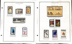 United States Stamp Collection on 29 Scott Pages, 1970-1976 Mint NH