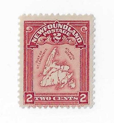 Newfoundland Sc #86 2c map OG FVF