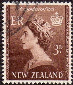 New Zealand 281 - Used - 3p Queen Elizabeth II (1953) (1)