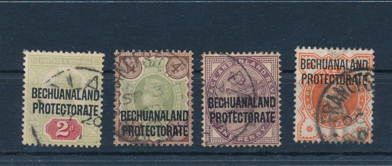 BECHUANALAND 1897 VICTORIA NICE USED LOT INCLUDES THE 4d 