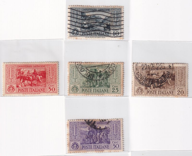 ITALY stamps- 1932_ The 50th An. Death of Garibaldi - Full set - Used and MH