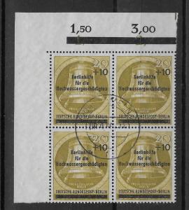 Germany Berlin 9NB17 Flood Relief Block of 4 Used