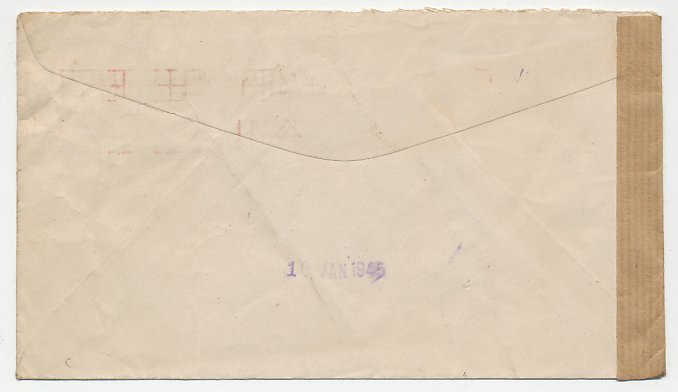 Censored cover / Postmark GB / UK 1945 Maritime Mail - Navy