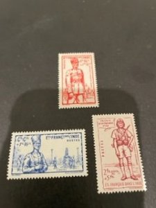 French India sc B12,B13,B13A MNH comp set