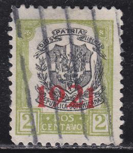 Dominican Republic 228 Coat of Arms O/P 1921