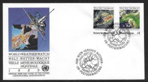 UN Vienna  91-92 World Weather Watch FDC Geneva Cachet