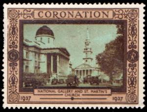 Great Britain - Coronation Label Unused lightly hinged with pulled perforatio...