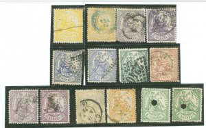 Spain #201/202/202g/203-207 Used Single