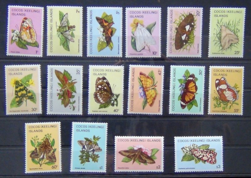 Cocos Keeling 1982 Butterflies set MNH