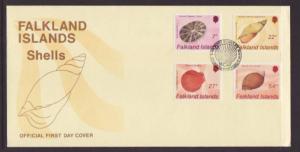 Falkland Islands 437-440 Seashells 1985 U/A FDC 