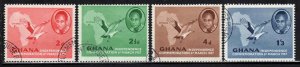 Ghana #1-4 ~ Cplt Set of 4 ~ Independence Issue ~ CTO, NH  ( 1957)