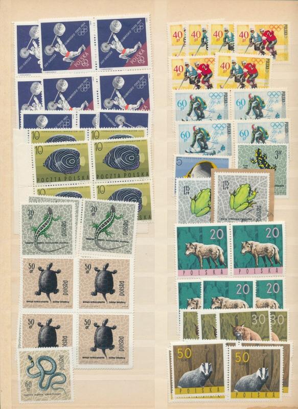 POLAND 1960s/70s Sport Space Wildlife MNH(Appx 400+Stamps) (Ref Ac1401