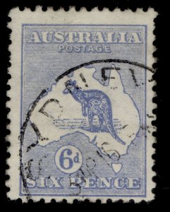 AUSTRALIA GV SG9, 6d ultramarine, FINE USED. Cat £20.