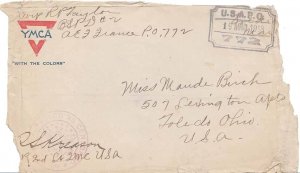 United States A.E.F. World War I Soldier's Free Mail 1918 Boxed U.S. A.P.O. 7...