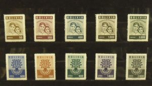 15144   BOLIVIA   MH # 418-422, C212-C216                CV$ 8.30