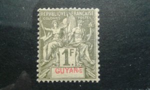  French Guiana #49 mint hinged thin e202.6682