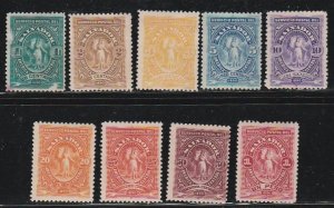 EL SALVADOR #38-46 MINT HINGED COMPLETE #38 DAMAGED