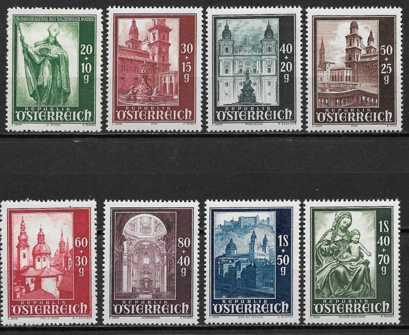 1948 Austria B252-9 Sallzburg Cathedral Reconstruction Aid C/S MH