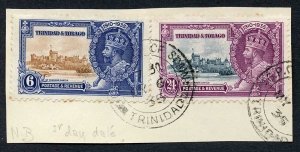 Trinidad and Tobago SG241/42 6c (tone spots) and 24c on FDC Piece