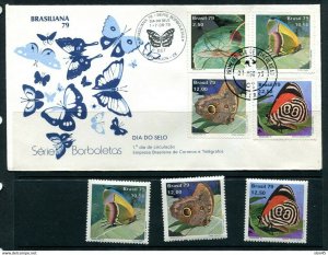 Brazil 1979 FDC Moths Cover+3 stamps 11443