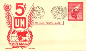 United Nations, New York, Government Postal Card, Worldwide First Day Cover