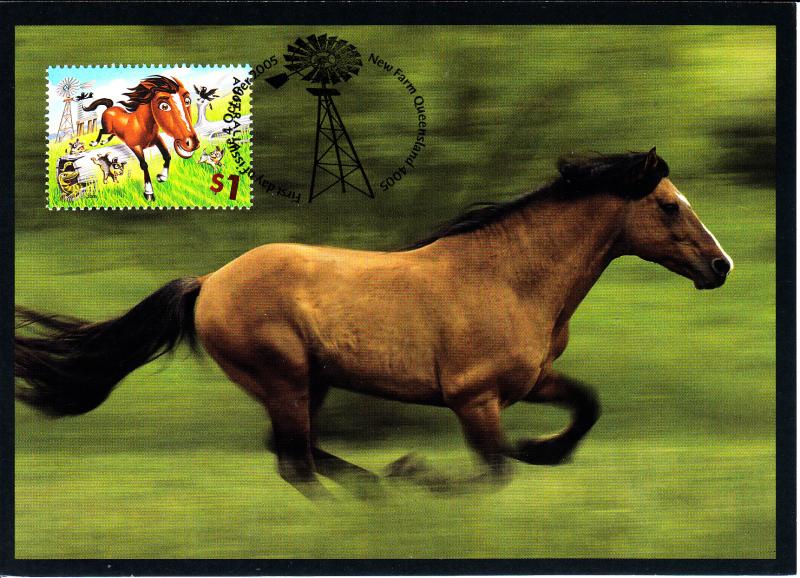 Australia 2005 Maxicard Scott #2432 $1 Horse - Down on the Farm
